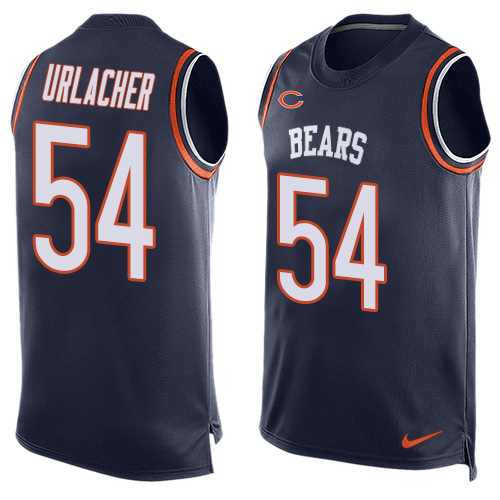 Men's Limited Brian Urlacher Nike Jersey Navy Blue - #54 Player Name & Number Tank Top NFL Chicago Bears